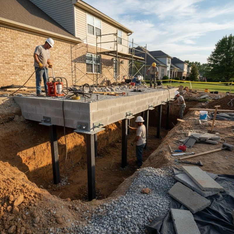 Local Helical Foundation Piers Service pros at work